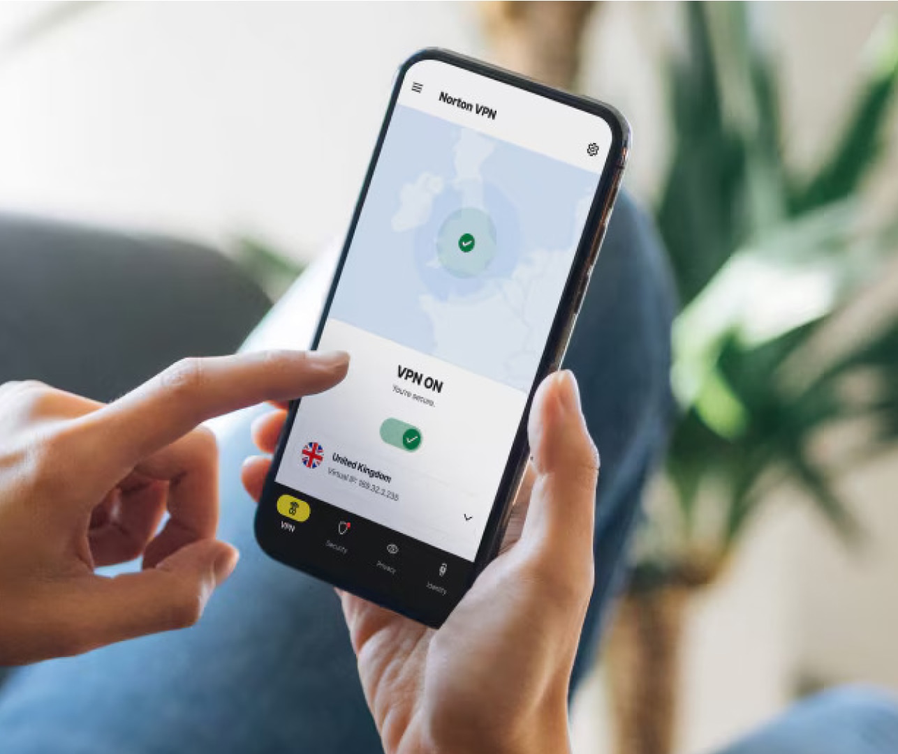 Skjermvarsel, Norton Secure VPN.